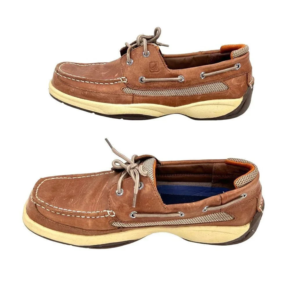 SPERRY TOP SIDER LEATHER MEN'S SHOES - 13M